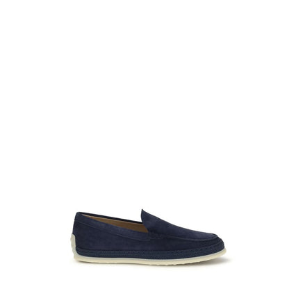 Tod's Blue Calf Leather Bos Taurus Slip-On Loafers Tod's