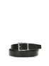 Prada Black Calf Leather Bos Taurus Regular Belt Prada