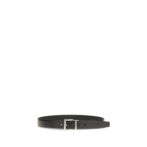 Prada Black Calf Leather Bos Taurus Regular Belt Prada