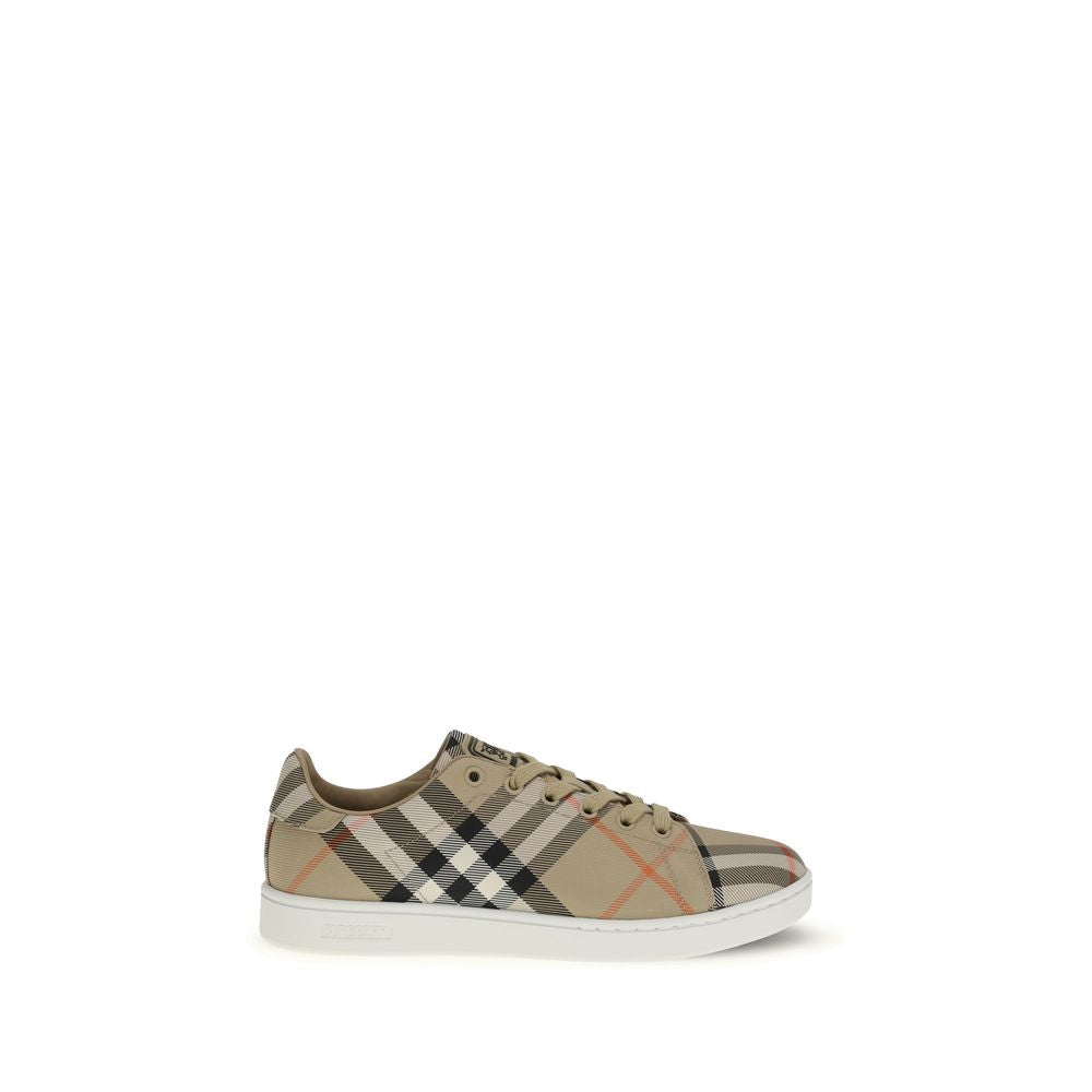 Burberry Beige Cotton Low Top Sneakers Burberry