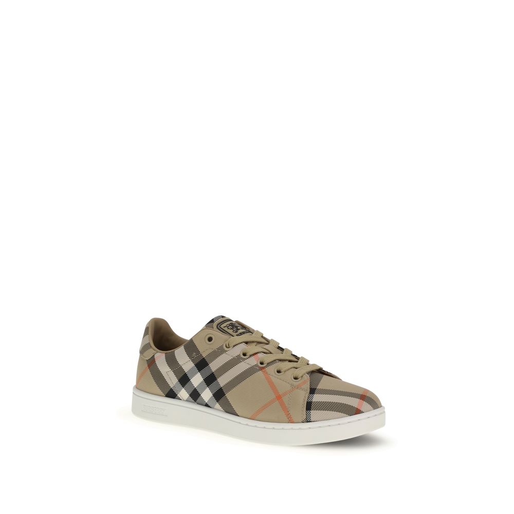 Burberry Beige Cotton Low Top Sneakers Burberry