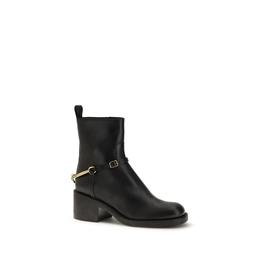 Chloé Black Lamb Ovis Aries Aries Ankle Boots Chloé