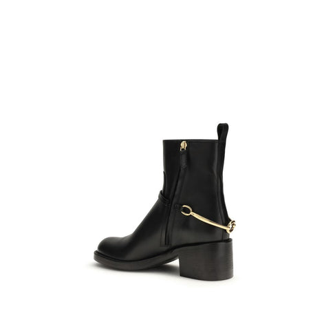 Chloé Black Lamb Ovis Aries Aries Ankle Boots Chloé