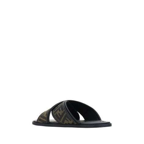 Fendi Black Rubber Slippers Fendi