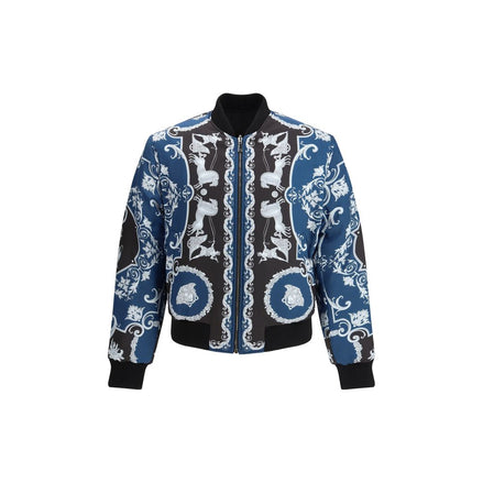Versace Black Polyamide Bomber Versace