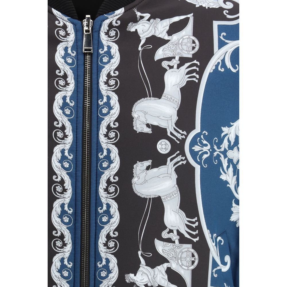 Versace Black Polyamide Bomber Versace