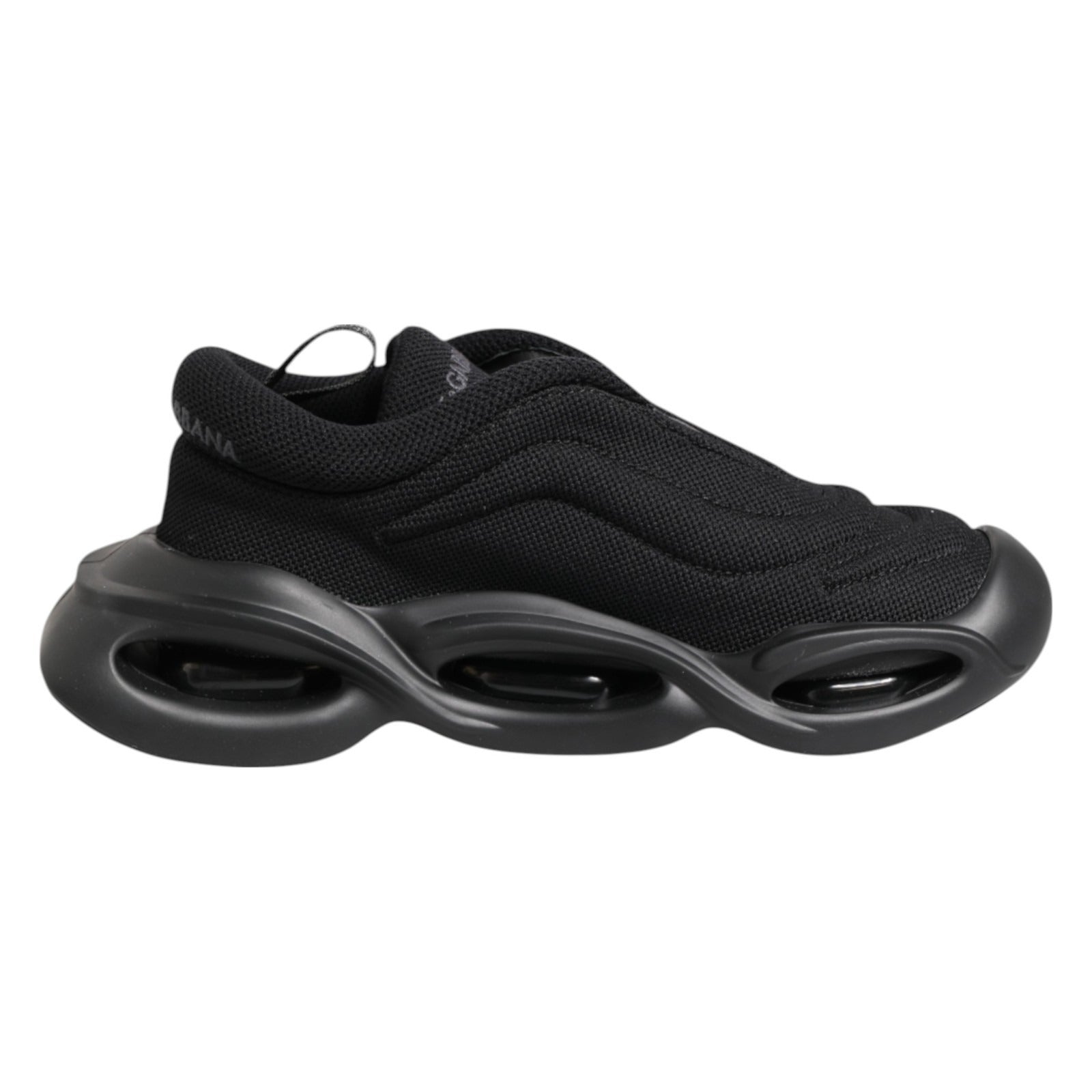Dolce & Gabbana Schwarze Slip-On Low Top Wave Sneakers