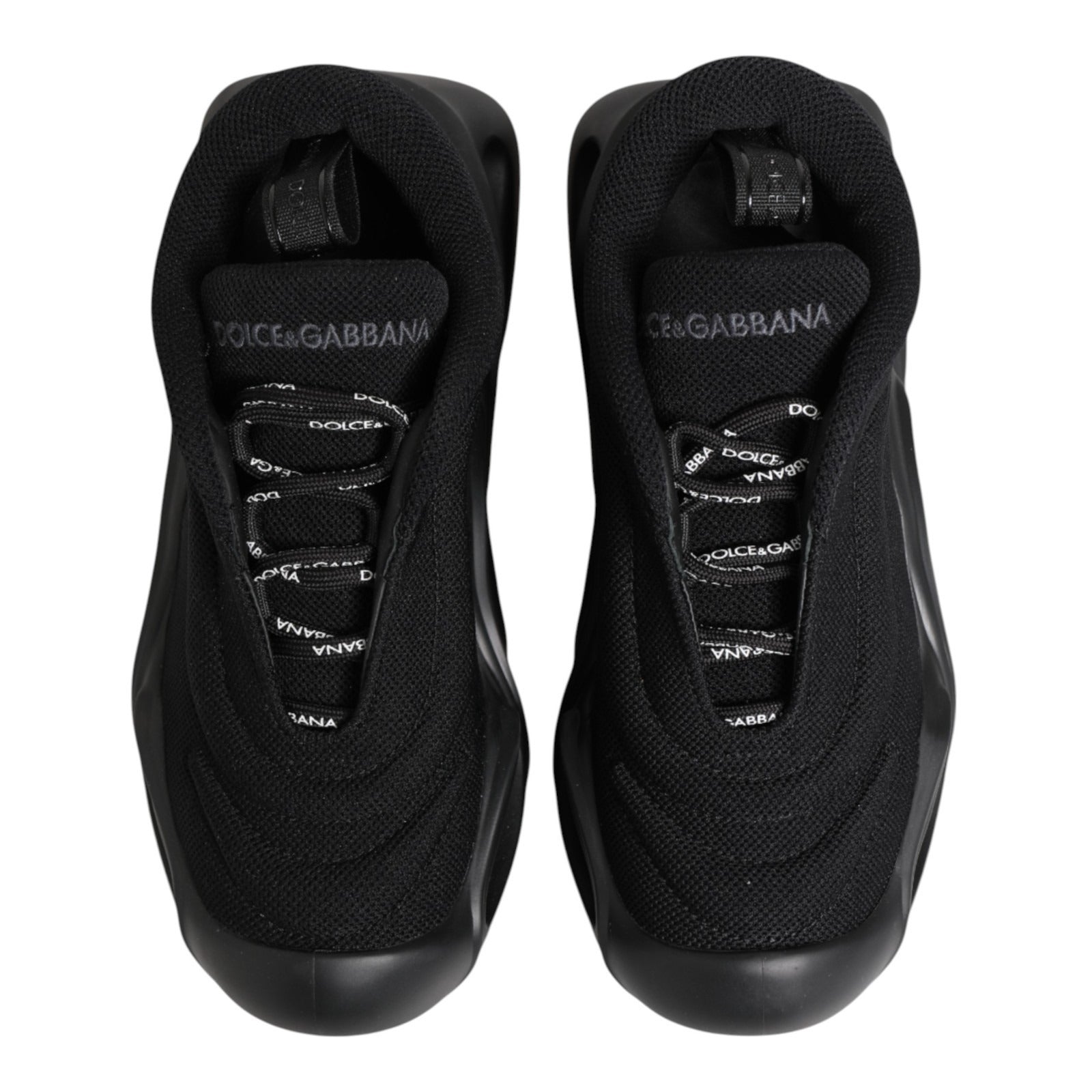 Dolce & Gabbana Schwarze Slip-On Low Top Wave Sneakers
