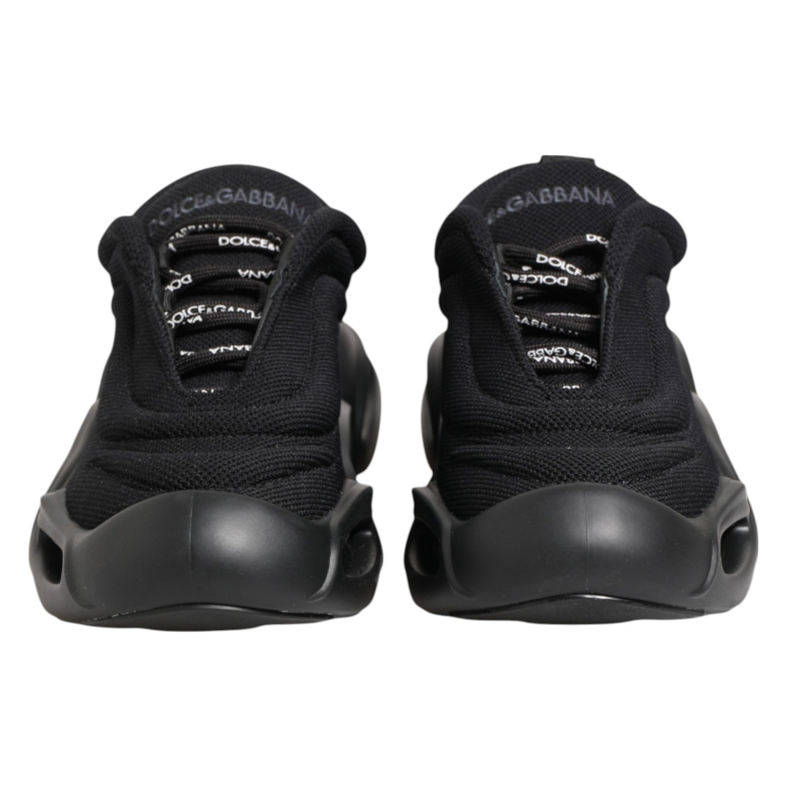 Dolce & Gabbana Schwarze Slip-On Low Top Wave Sneakers