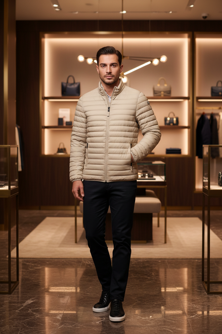 Veste homme Norvège 1963 Beige Poliammide