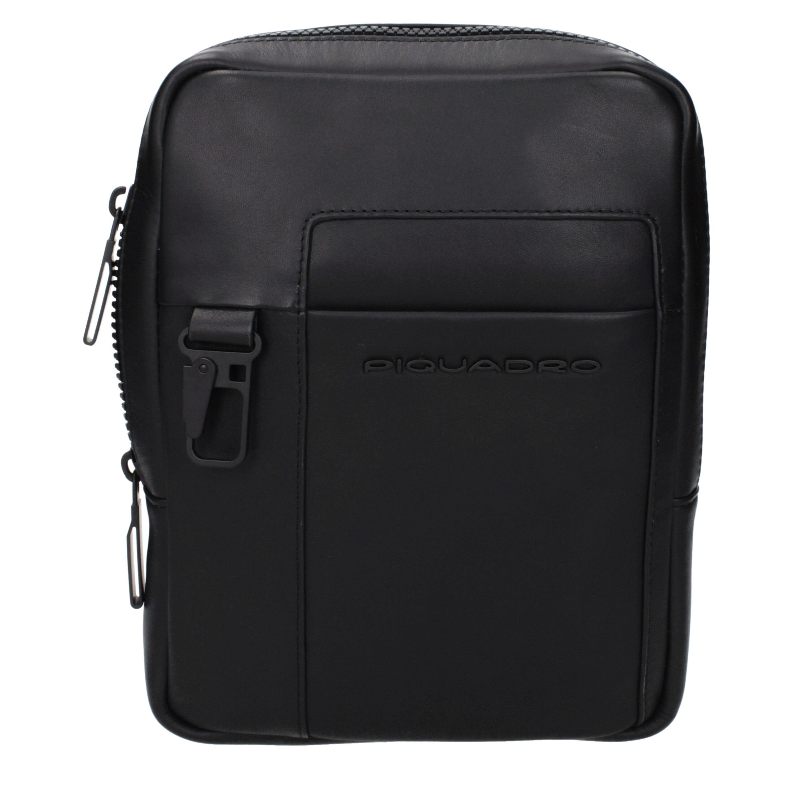 Piquadro Black Leather Crossbody Bag Piquadro