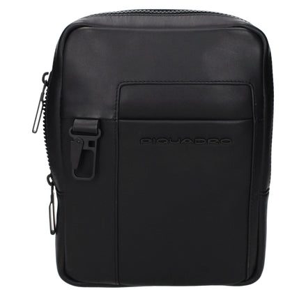 Piquadro Black Leather Crossbody Bag Piquadro