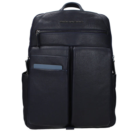 Piquadro Blue Leather Backpack Piquadro
