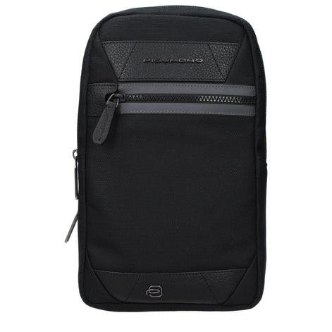 Piquadro Black Fabric Crossbody Bag Piquadro