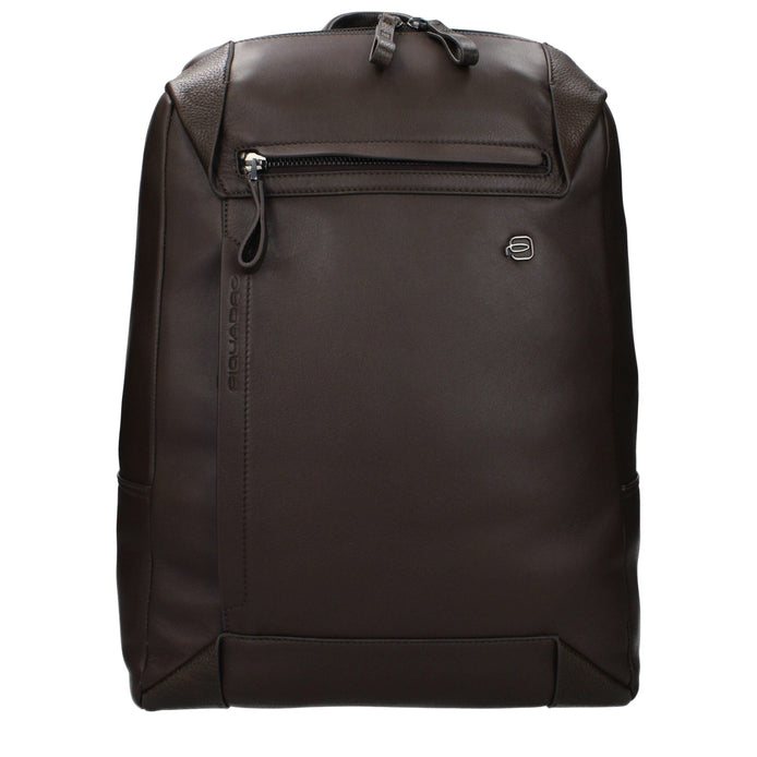 Piquadro Brown Leather Backpack Piquadro