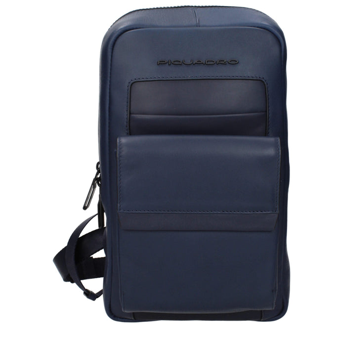 Piquadro Blue Leather Backpack Piquadro