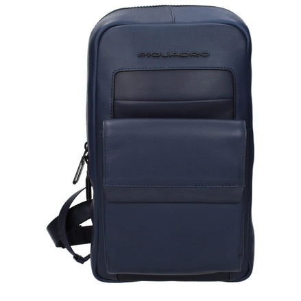 Piquadro Blue Leather Backpack Piquadro