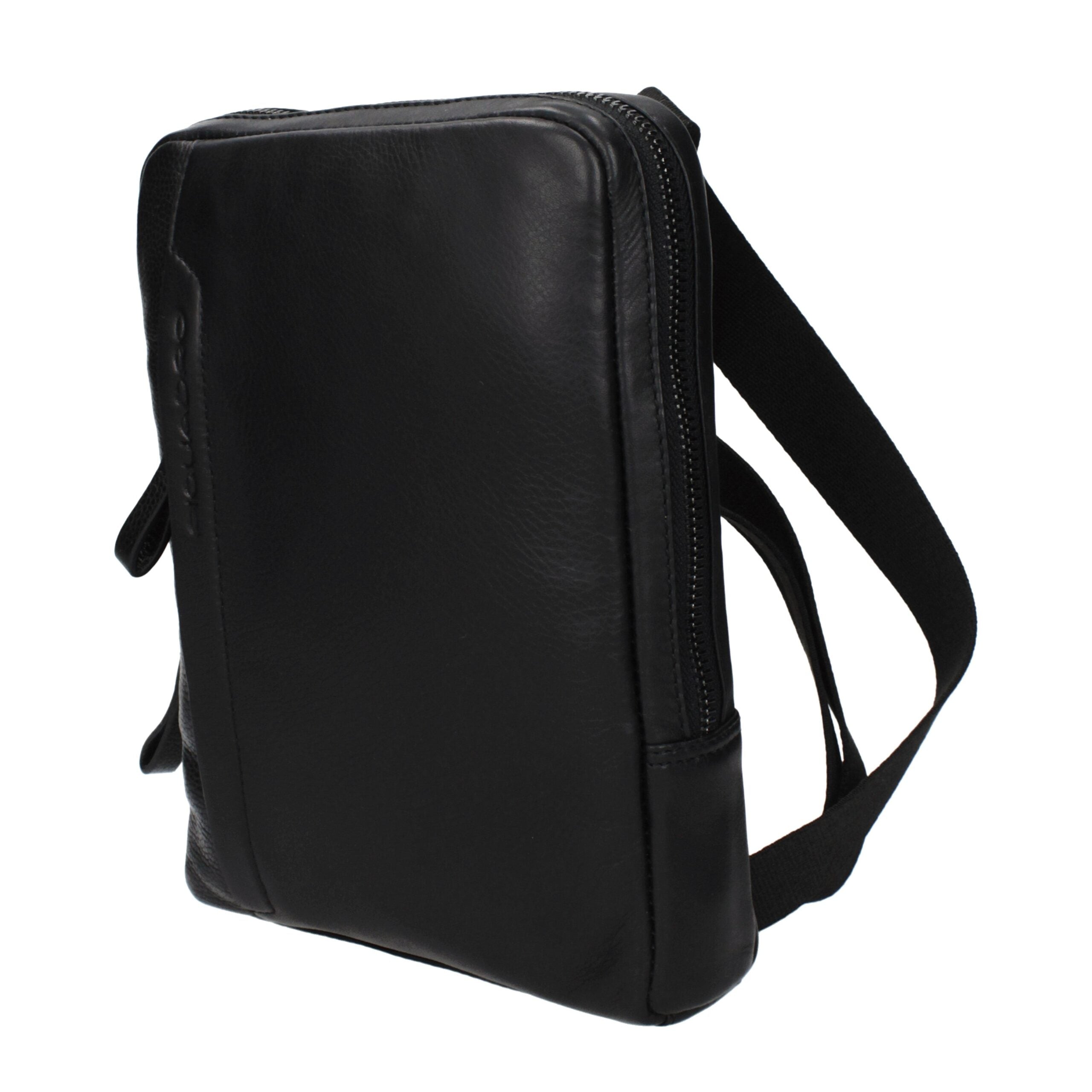 Piquadro Black Leather Crossbody Bag Piquadro