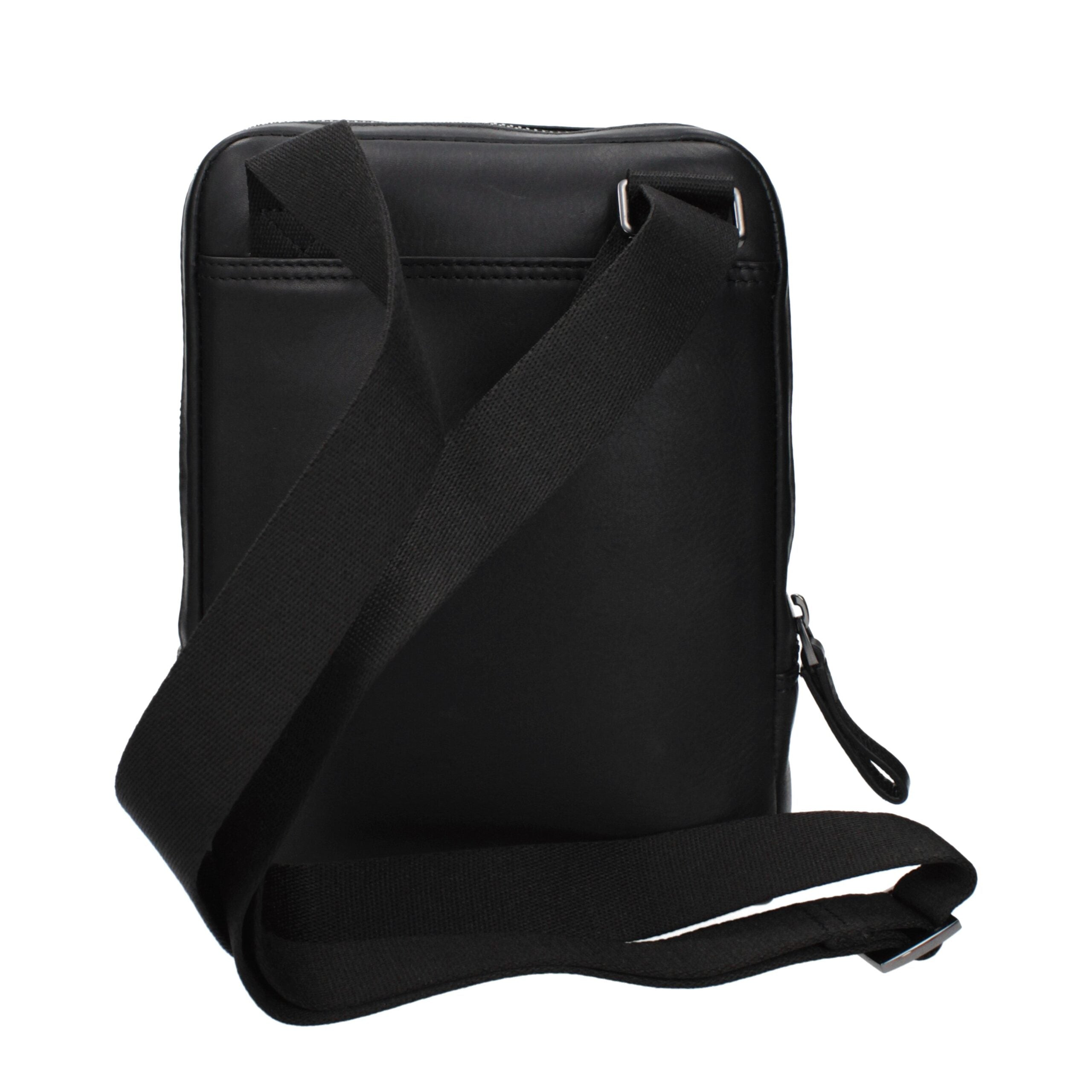 Piquadro Black Leather Crossbody Bag Piquadro