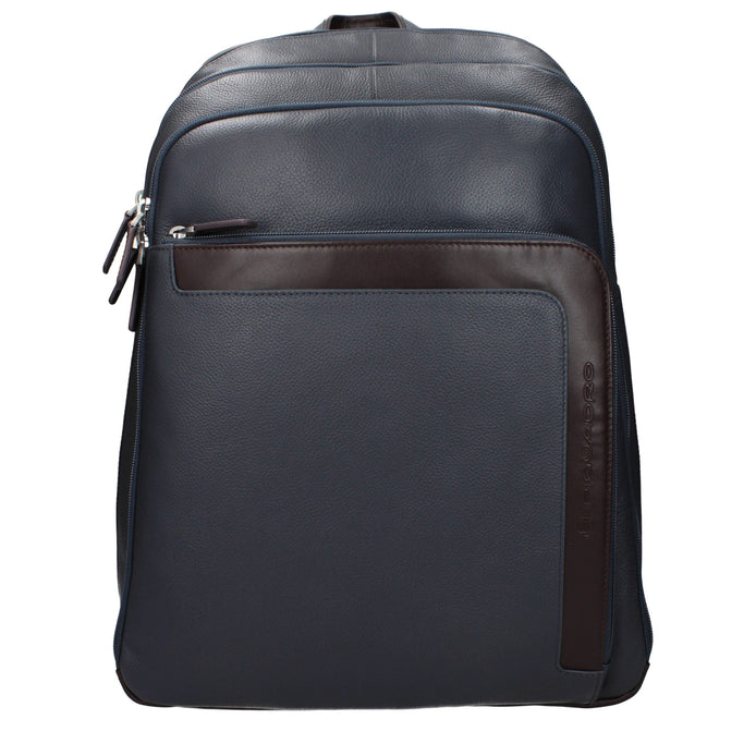 Piquadro Gray Leather Backpack Piquadro