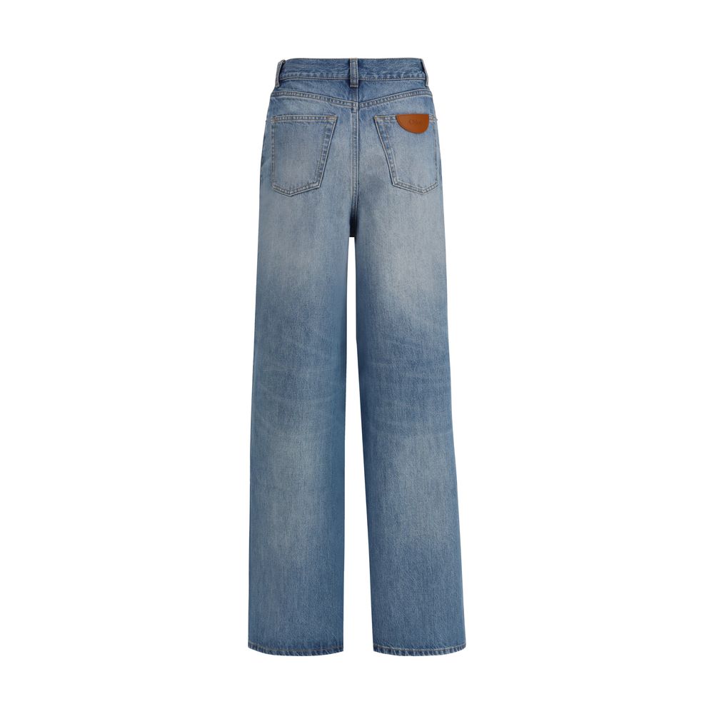 Chloé Blue Cotton Jeans Denim Chloé