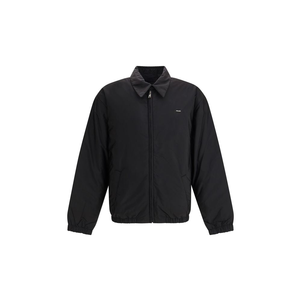 Prada Black Recycled Polyamide Full-Length Jacket Prada