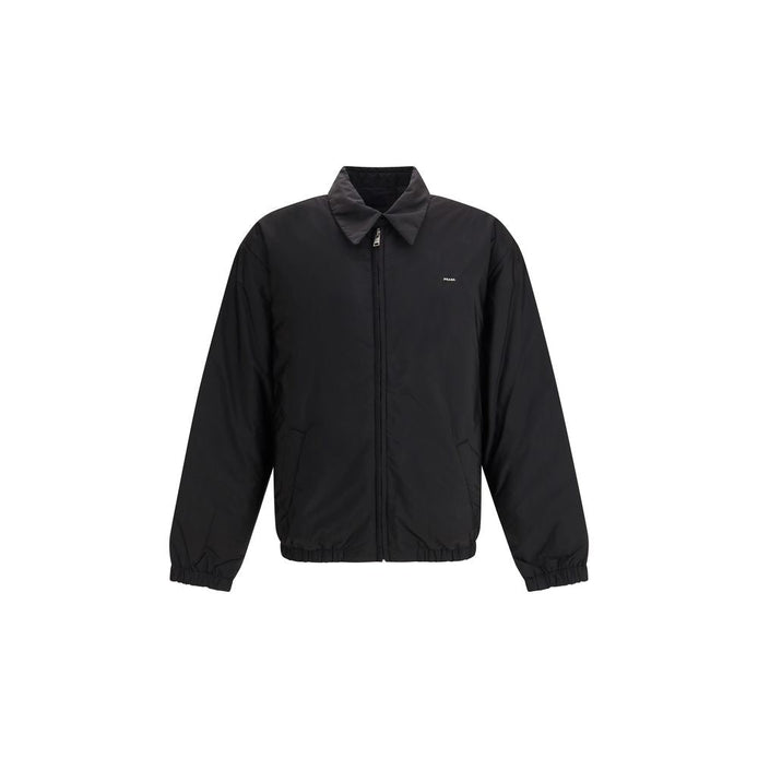 Prada Black Recycled Polyamide Full-Length Jacket Prada