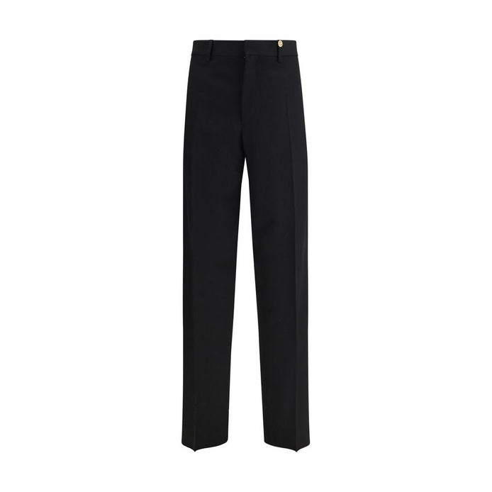 Versace Black Fleece Wool Dress Pants Versace