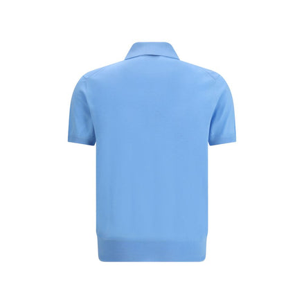 Tom Ford Blue Cotton Polo Shirt Tom Ford
