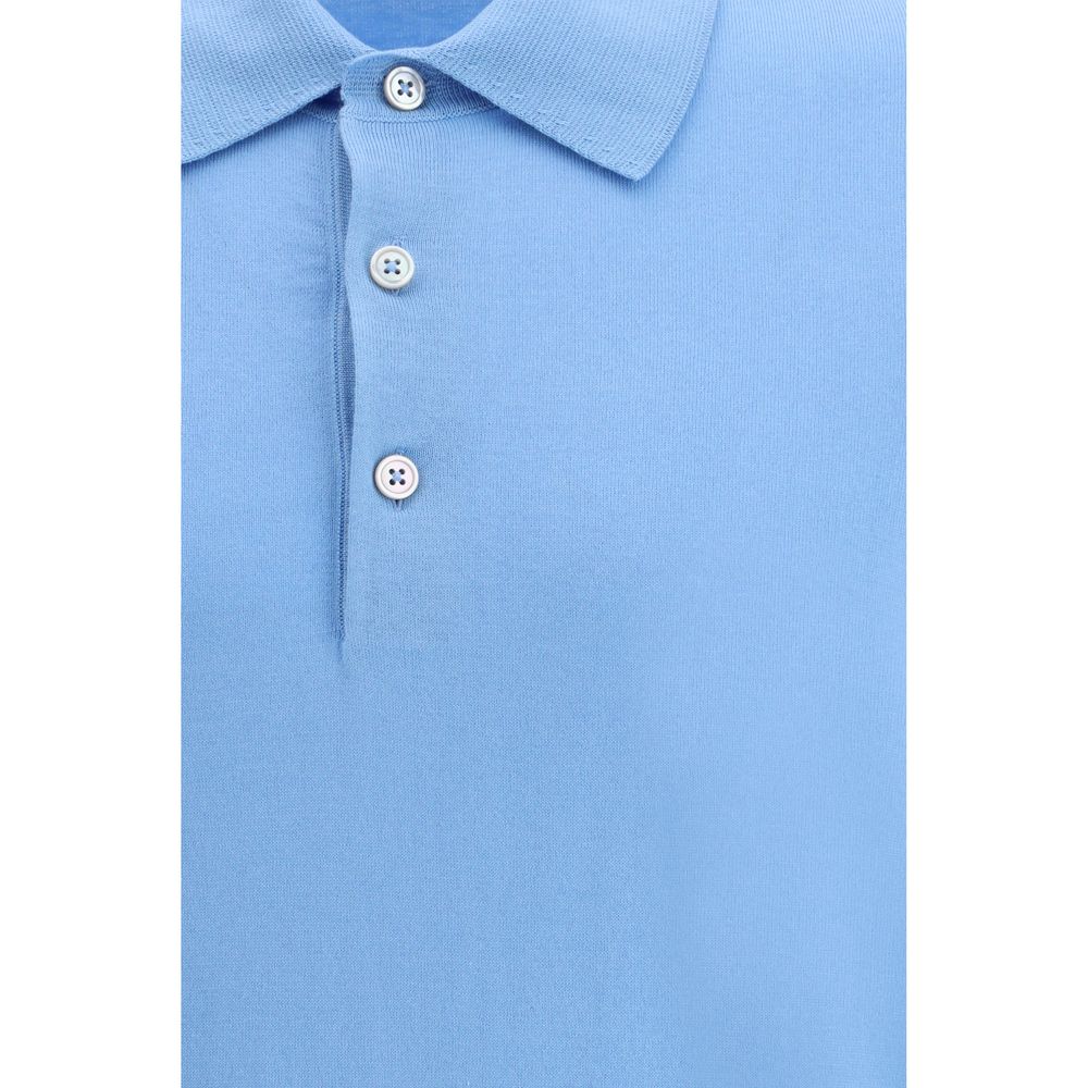 Tom Ford Blue Cotton Polo Shirt Tom Ford