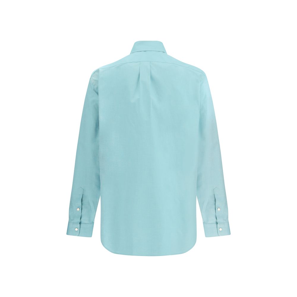 Fendi Light Blue Cotton Dress Shirt Fendi