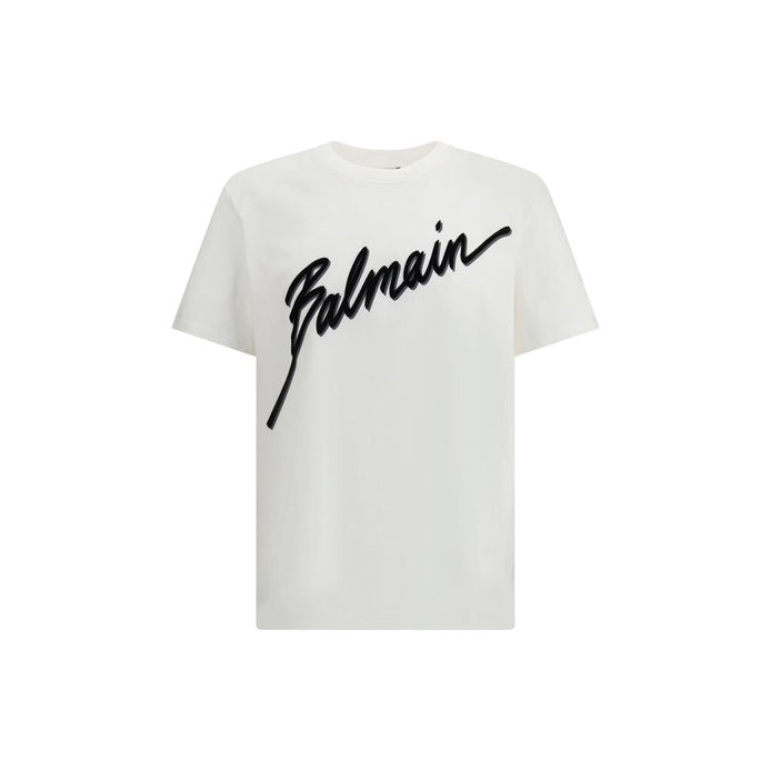 Balmain White Cotton T-Shirt Balmain