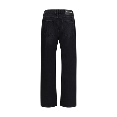 Balmain Black Cotton Jeans Denim Balmain