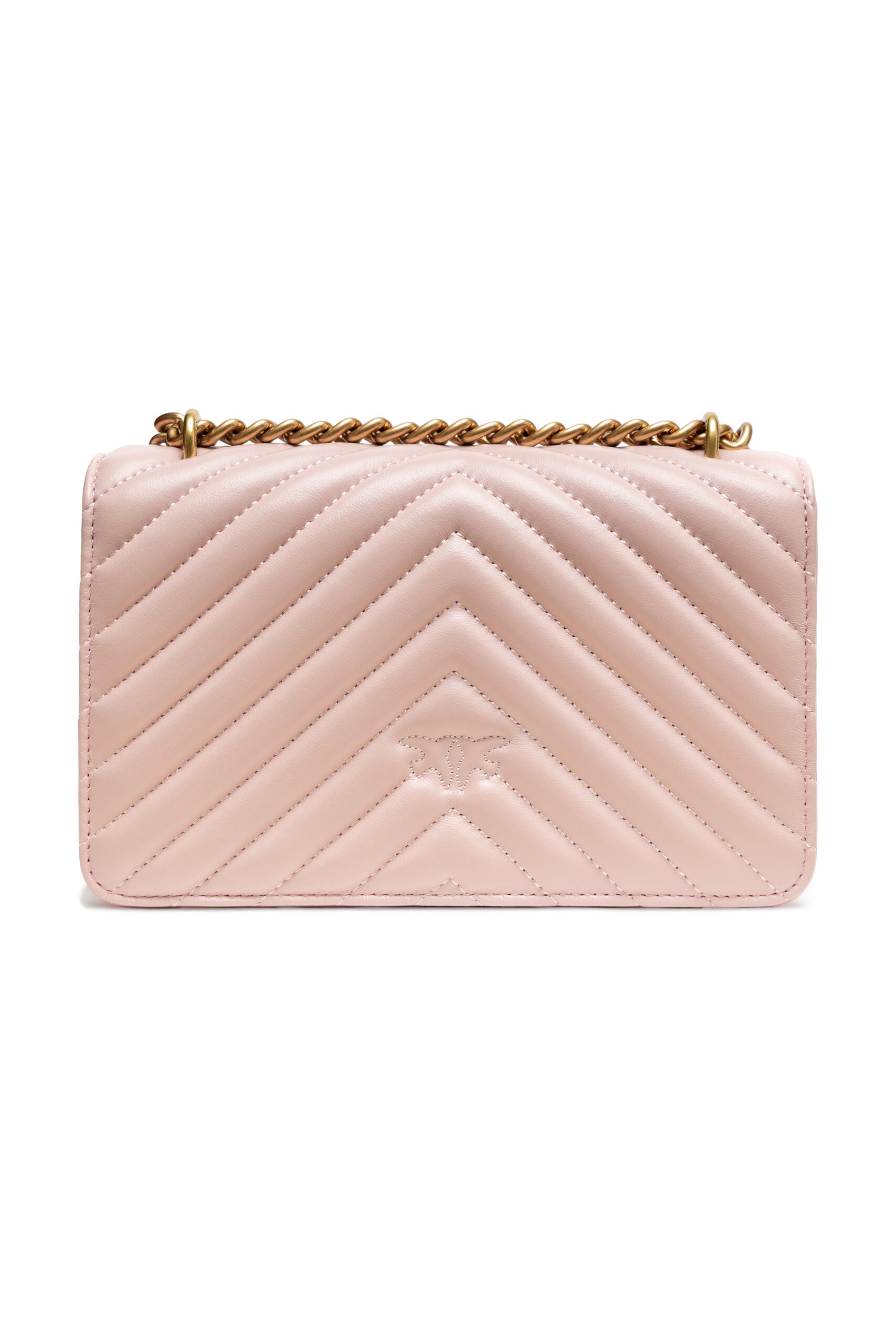 Pink Leather Love One Mini Shoulder Bag PINKO