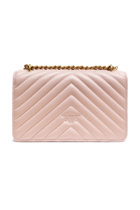 Pink Leather Love One Mini Shoulder Bag PINKO